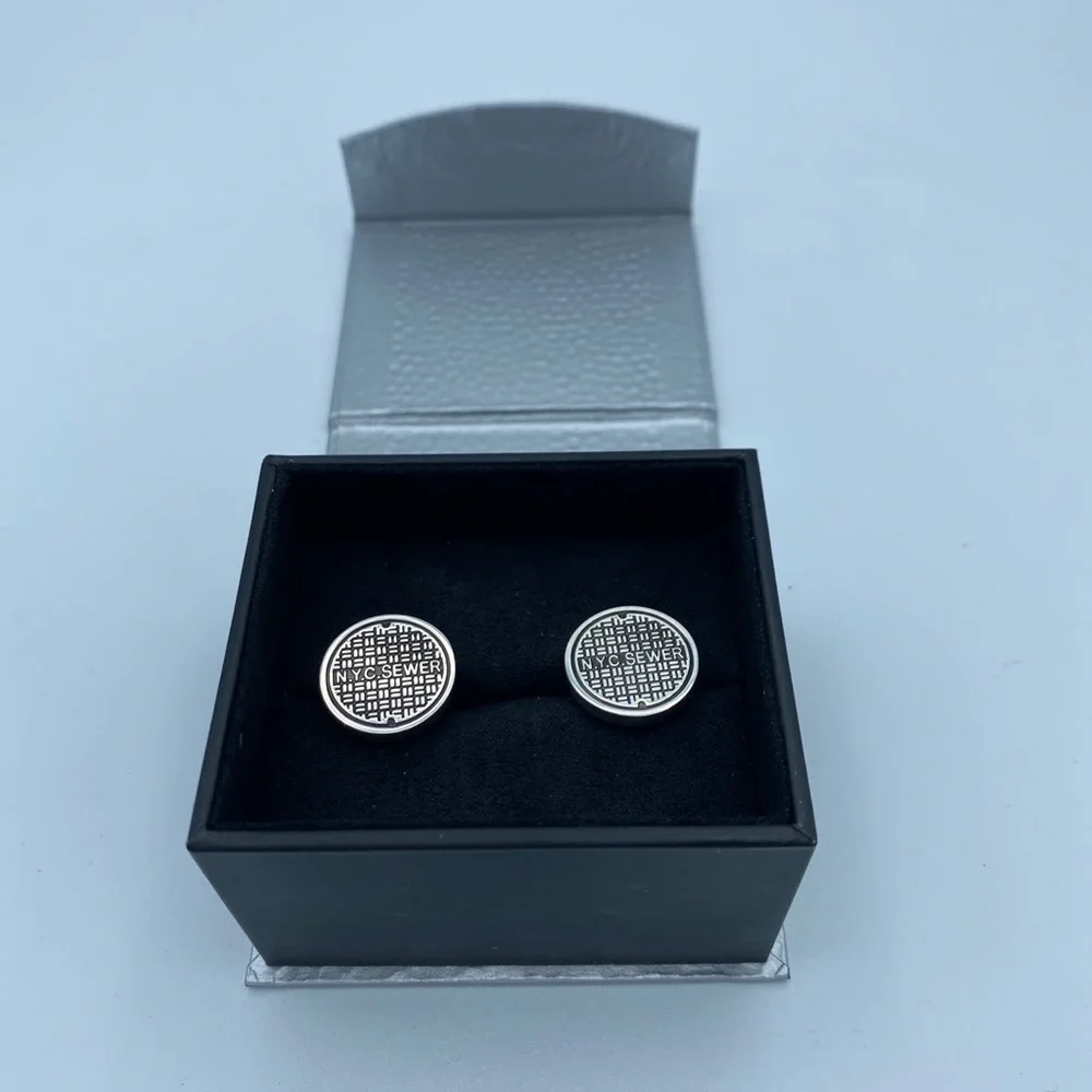 Vintage New York‎ City manhole cover cufflinks Sterling 925